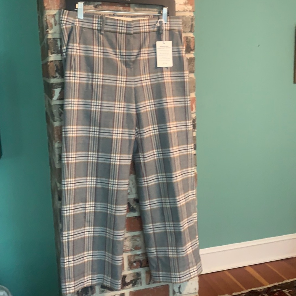 J. Crew plaid cropped pants